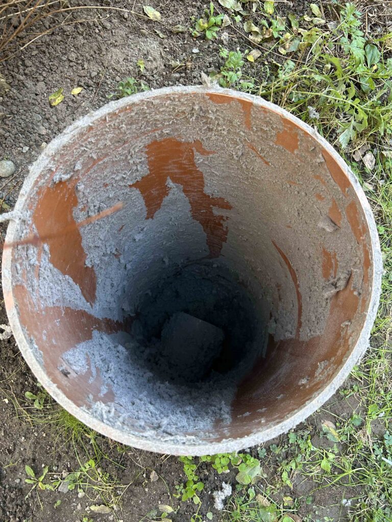 Smutsigt ventilationsrör